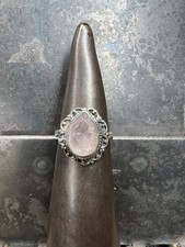 NWT Sundance Catalog Silver 925 Blushing Teardrop Rose Quartz Ring Size 8