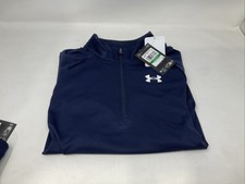 Under Armour Boys Navy Blue 1/4 Zip Pullover Youth Large