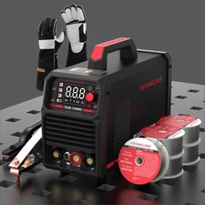 YESWELDER FLUX-135PRO 135A 3-in-1 Welder with Gloves & 5 Flux Wires, 110V