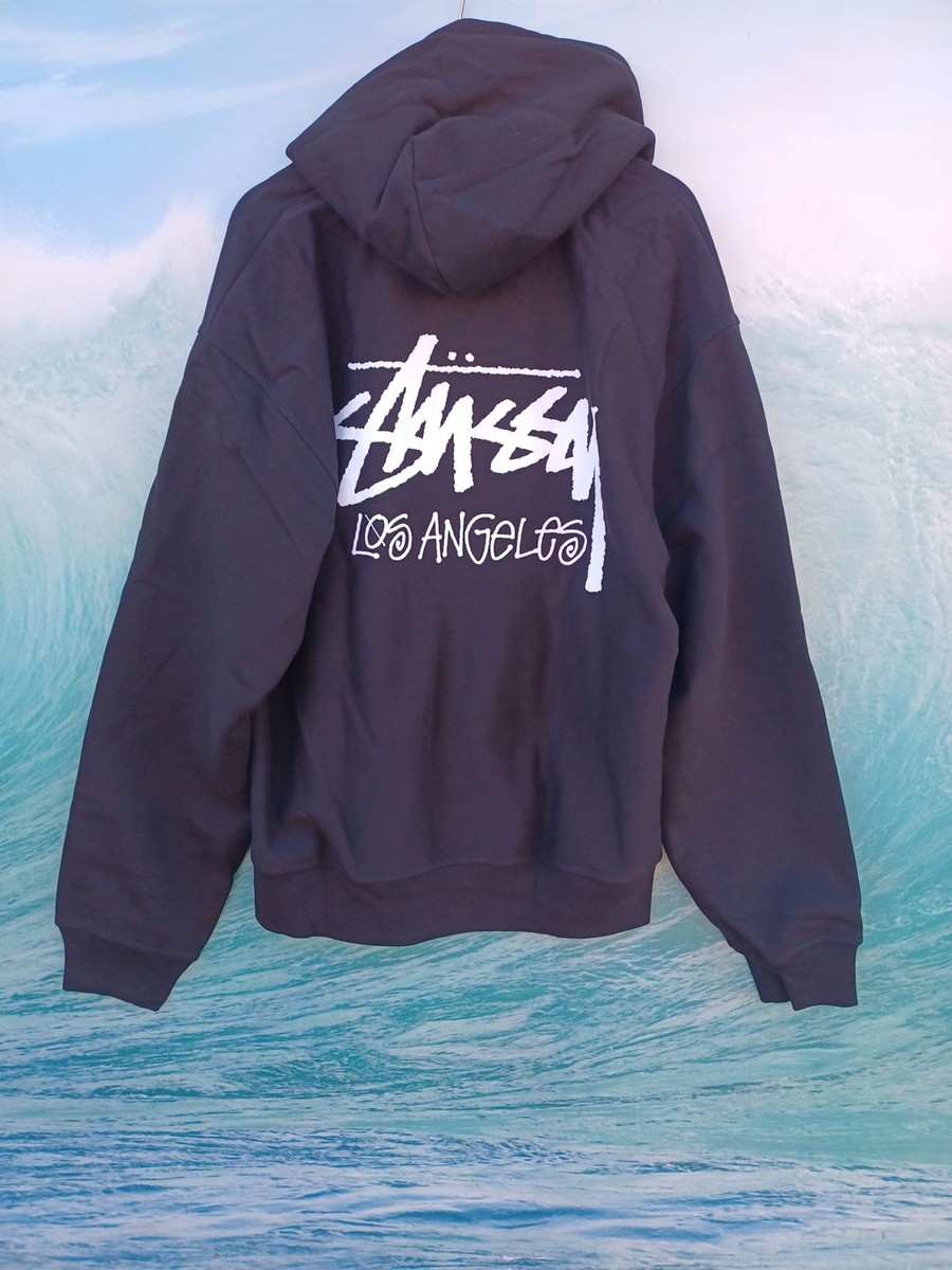 Stussy RARE! Zip Los Angeles Hood Black XXL NWT #0810 | eBay