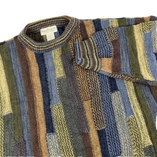 Mens Norm Thompson 3D Textured Grandpa Sweater Size XL Acrylic Blend Knit