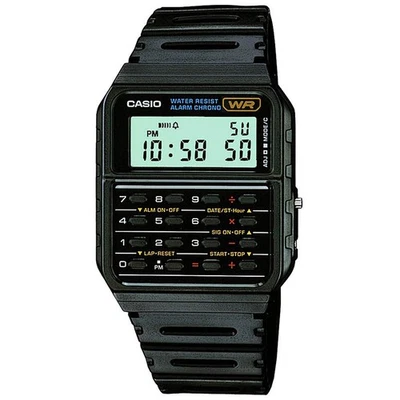 Uhr CASIO CALCULATOR CA-53W-1 Taschenrechner Silikon Schwarz  Klassiker - Bild 1 von 2