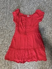 American Eagle Red Short Sleeve Tassel Dress size XL