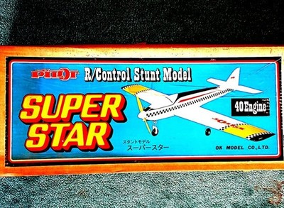 OK Model Radio Control Balsa Airplane Kit Super Star 40 Stunt Model F/S FEDEX