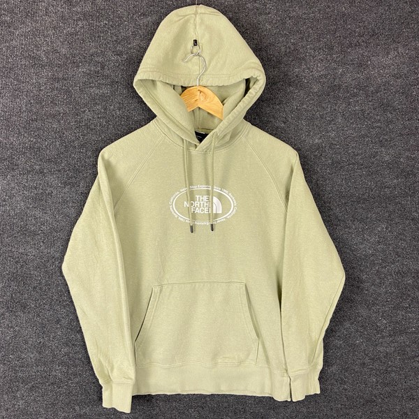 The North Face Womens Hoodie Size S Green Long Sleeve Drawstring Activewear Logo