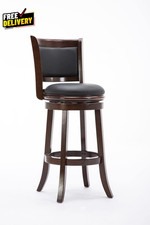 Augusta Bar Height Swivel Stool 29-Inch Cappuccino