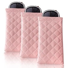 Double Glasses Cases Soft Eyeglass Case For Women Men Squeeze Pink,pink,pink
