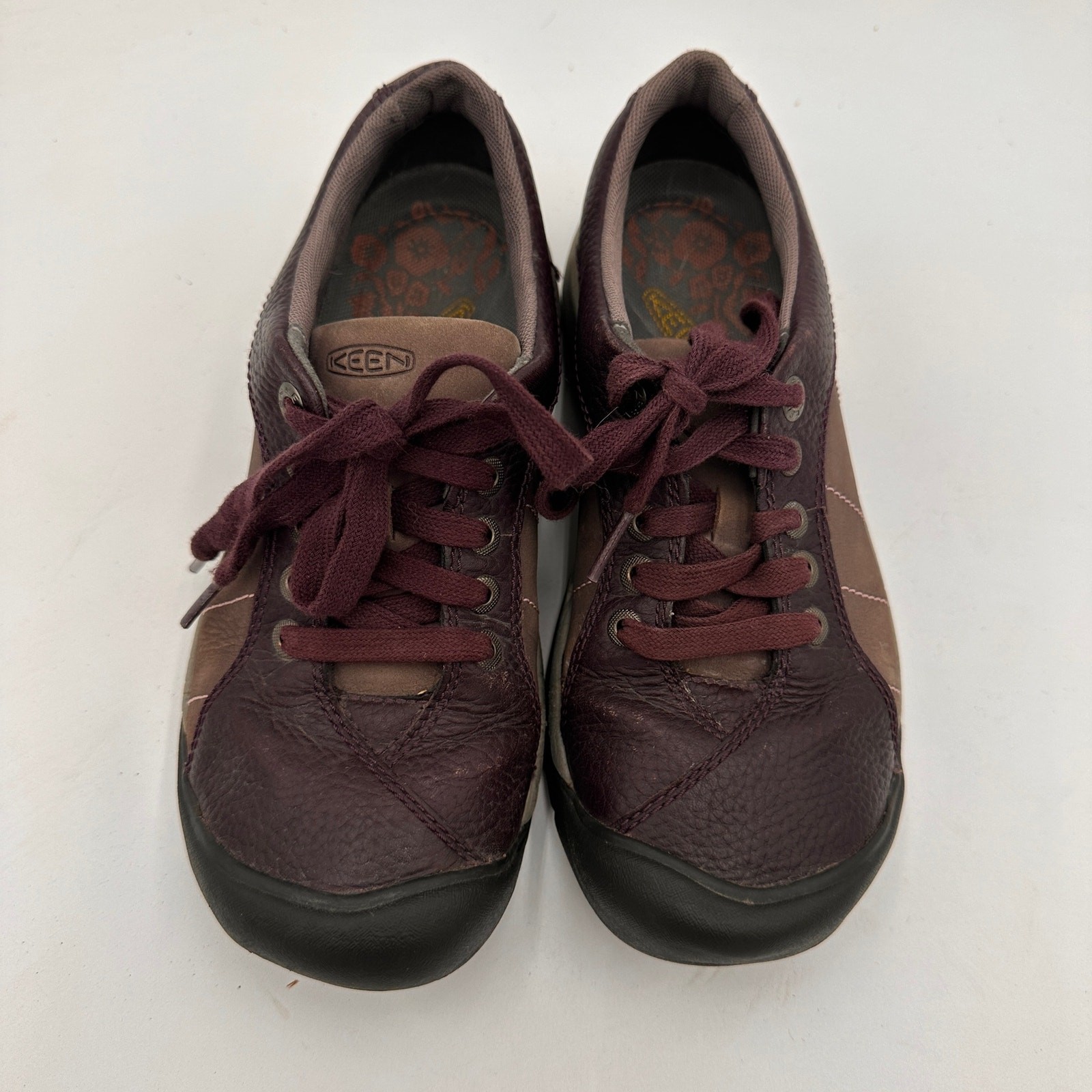 Scarpe Oxford Keen donna viola in pelle Presidio casual stringate taglia 6