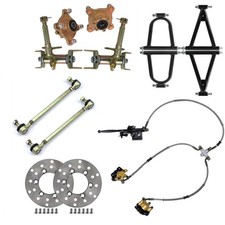 Front Swing Arm A-Arm Steering Knuckle Hub Brake Kit Assembly Lower Go Kart ATV