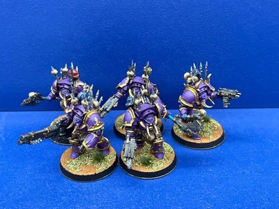 5 Chaos Terminatoren der Emperors Children / Chaos Marines BEMALT 1