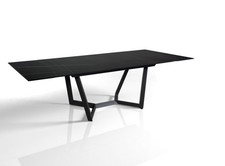 TAVOLO TOMASUCCI LEO EVO Allungabile-Piano Ceramica Marmo Nero Venato-MODERNO.
