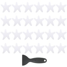 24 Pcs Non Slip Bathtub Stickers with Scraper Anti Slip Star White