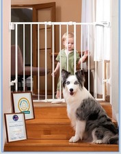 Babelio Baby Gate for Stairs, Kitchen  Doorways, 26-43" W 28" H No Bottom Bar 