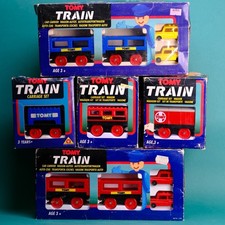 Tomy Trains Car Carrier Sets And Trucks, Boxed, New Old Stock