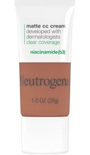 Neutrogena Matte CC Cream 1 oz Clear Coverage Flawless Amber 8.0 Color Correct