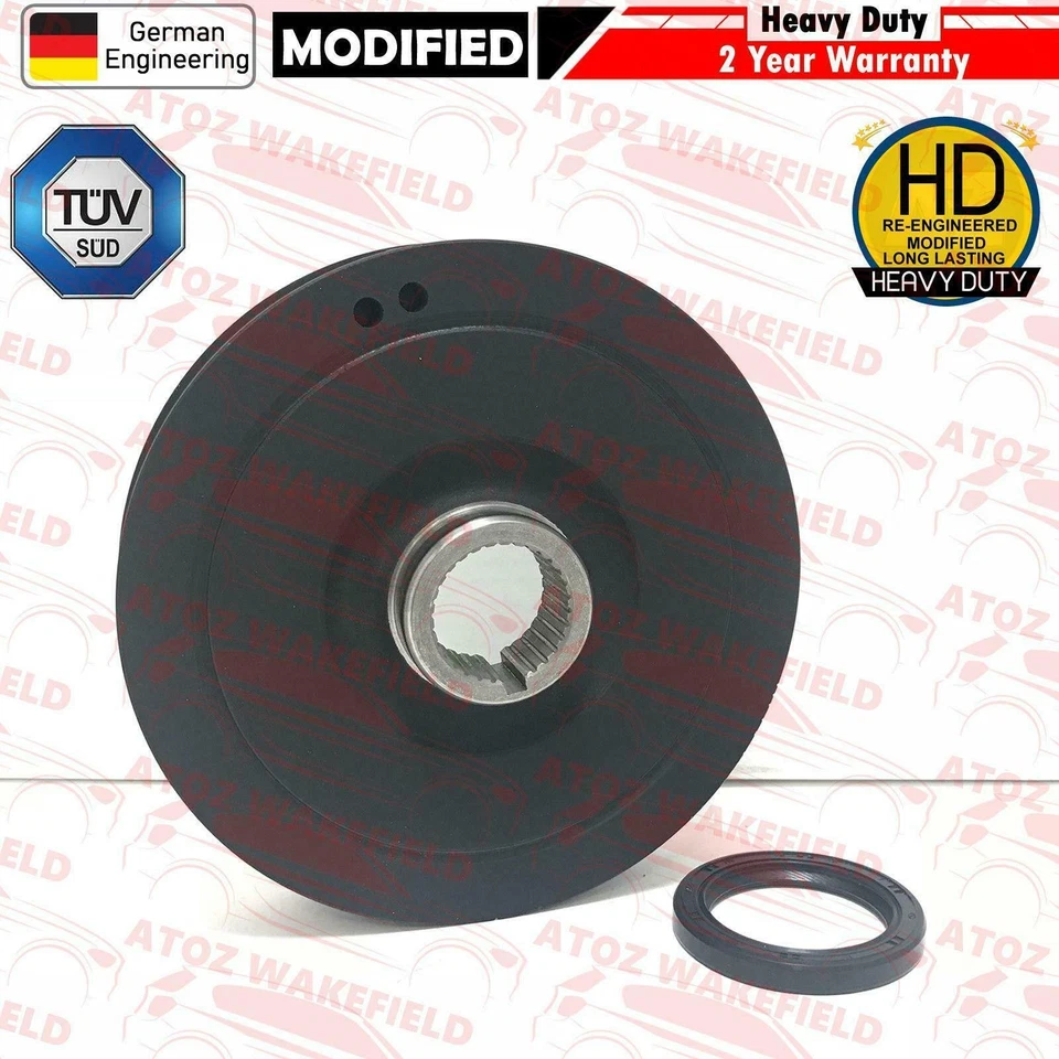 FOR HONDA ACCORD CIVIC CRV FRV 2.2 CDTi DIESEL CRANK SHAFT PULLEY WITH OIL SEAL - Image 4 of 4