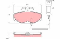 Bremsbelagsatz Scheibenbremse Hinten TRW GDB471 FÜR Ford TVR BremsbelÄGe
