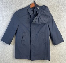 VTG Koratron Boys Mackintosh Trench Coat Hat Set Sz 6 Navy Blue Fleece Liner