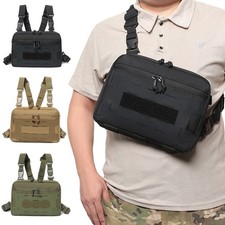 Tactical Chest Vest Bag Backpack Molle EDC Front Rig Pouch Hiking Hiking Pack US