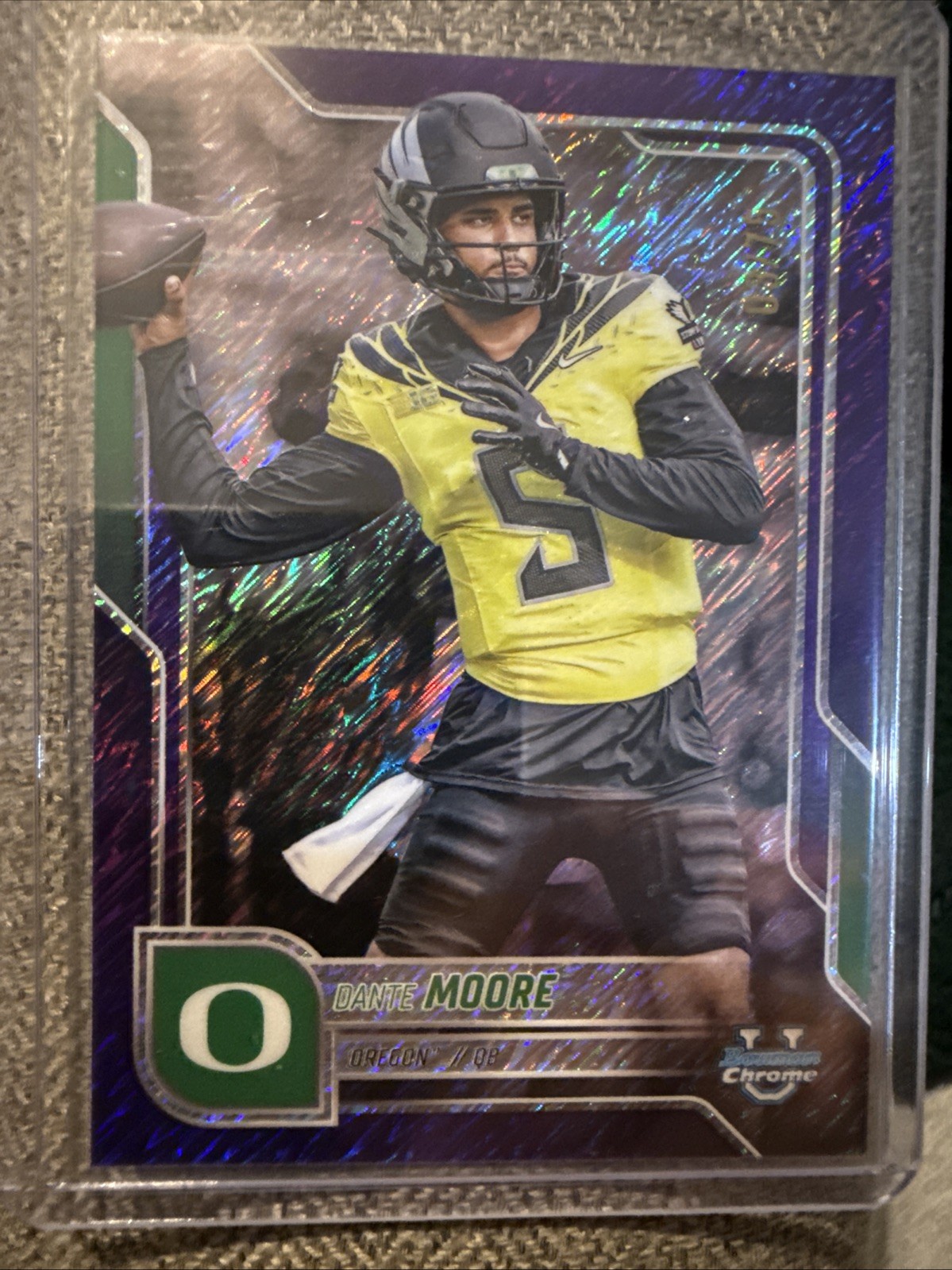 2025 Topps Bowman Chrome U Football DANTE MOORE Purple /75 #137