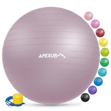 APEXUP Yoga Ball Exercise Ball, Anti Slip Stability Ball Chair, Heavy Duty La...