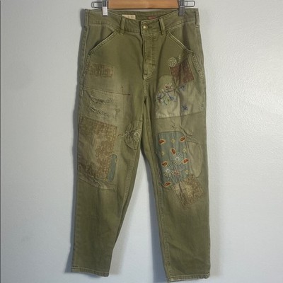 Pilcro The Wanderer Barrel Style Patchwork Jeans Size 27 P