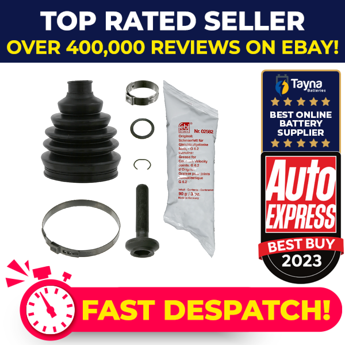 CV Joint Boot fits VW PASSAT 3B5 2.5D Front Outer 98 to 00 C.V. Driveshaft Febi