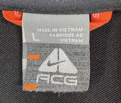 Vintage Nike ACG Jacke schwarz Full Zip Fleece gefüttert Softshell Herren Gr. L - Bild 4 von 7