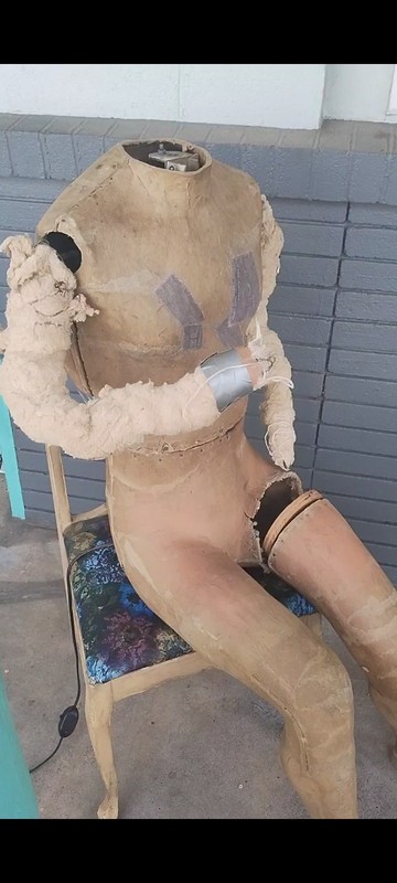 Vintage Animated Mannequin Life-size Store Display Works No Head Hamberger 