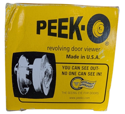 Peek-O Revolving Door Viewer US-26D, Satin Chrome