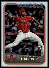 2024 Topps Series 2 Rainbow Foil Kelvin Caceres Rookie Los Angeles Angels #680