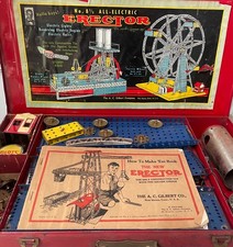 Vintage 1938 A.C. Gilbert Erector Set No. 8  All-Electric w/ Manual