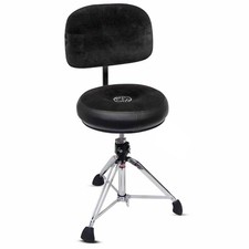 Roc-n-Soc Sgabello per Bacchette Sedile Rotondo Nero con Schienale
