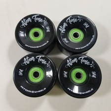 Atom Tone 97A Dance Quad Skate Wheels Black with Bionic Abec 7 Bearings 4 Pack 
