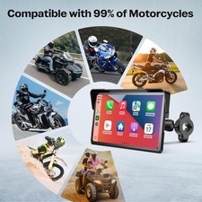 Carplay Screen for Motorcycle Wireless Moto CarPlay Android Auto GPS Calls Music