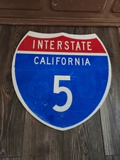 California Interstate 5 Sign 24” X 24” W/ Authentic Stamp! Golden State Freeway