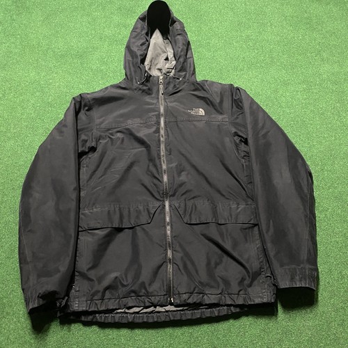 Vintage The North Face Jacket Mens L Black Fleece Liner HyVent 3 In 1 Coat