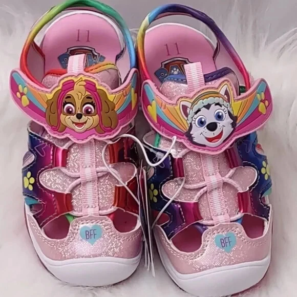 PAW PATROL Toddler Girls Light Up Play Sandals Shoes Size 11 NWT P