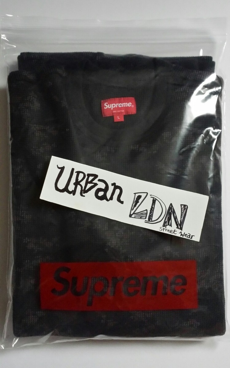 Supreme Floral Waffle Thermal Black Large 2016 *RARE* | eBay