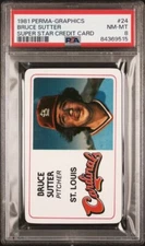 1981 Perma-Graphics/Topps Credit Cards Bruce Sutter #125-024 PSA 8