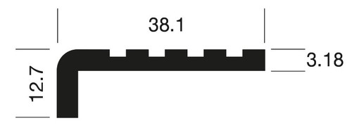 ALUMINIUM ANGLE EDGE TRIM THRESHOLD TRIM sizes from 250mm to 2400mm - Picture 4 of 5