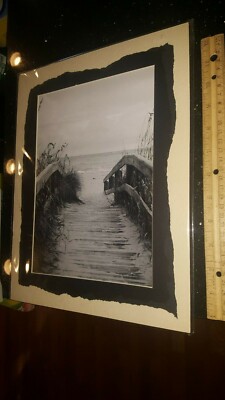 TOM YETTER MATTED PHOTOGRAPH BEACH OCEAN BEAUTIFUL SCENE LOOK! FLORIDA ...