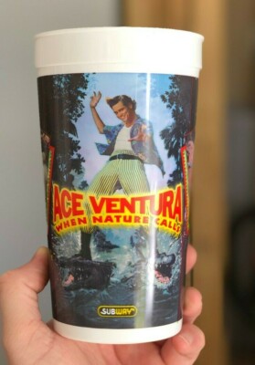 12 CUPS - ACE VENTURA When Nature Calls Subway Cup - Vintage 90's Collectibles