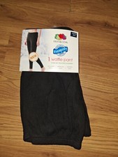 Fruit of the Loom Waffle Pant EverSoft Women's Size XS 0-2 Black NEW Eb16 