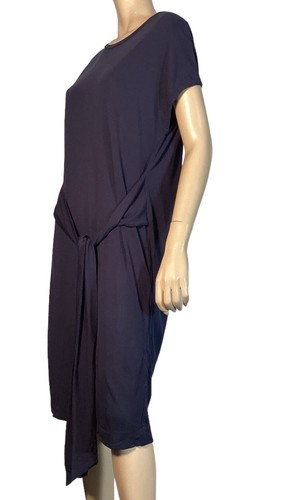 🌻MARELLA BY MAX MARA WOMEMNS SIZE S/ M NAVY BLUE MIDI DRESS AS NEW - Picture 4 of 9