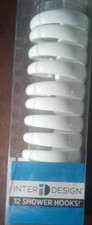 Inter Design 12 White Shower Hooks-Brand New-SHIPS N 24 HOURS