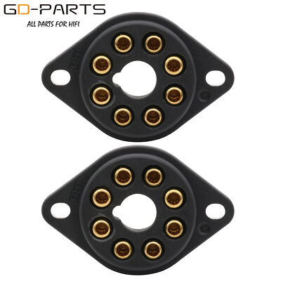 EIZZ 8Pin Octal Vacuum Tube Socket For EL34,KT88,KT66,274B,5U4G,5881,6L6,6V6 2PC