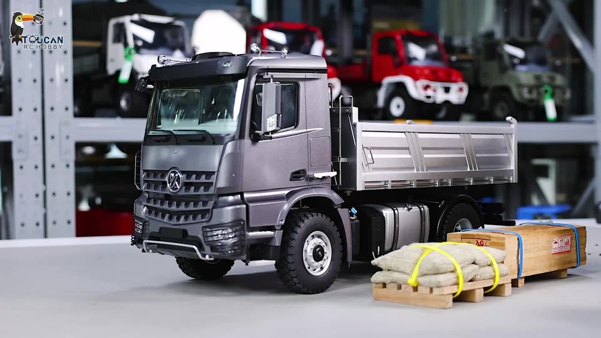 Camion Benne Radiocommandé Kabolite 1/14 - 4x4, Son Et Lumière, Prêt à Rouler (RTR)