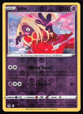 2022 Pokemon Lost Origin 068/196 Jynx Reverse Holo Common