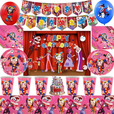 The Amazing Digital Circus Birthday Party Decoration Disposable Tableware Balloo